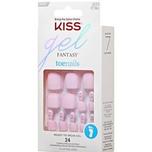 Kiss Gel Fantasy Toenails Pedicure Kit - Get Loud (Solid Pink)